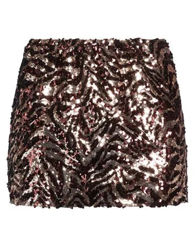 Carla G. Woman Mini Skirt Chocolate Brown Size 2 Polyester