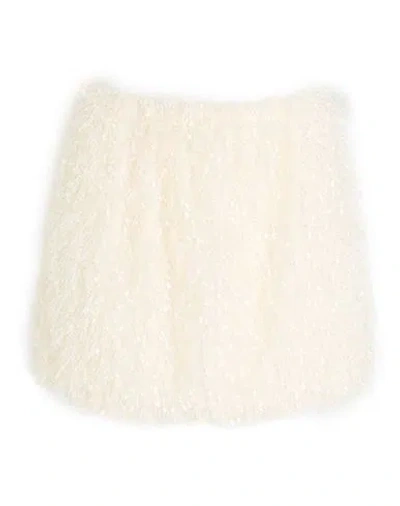 Carla G. Woman Mini Skirt Ivory Size 8 Polyester In White