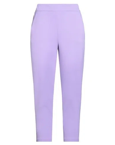 Carla G. Woman Pants Lilac Size 10 Polyamide, Elastane In Blue