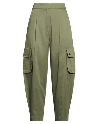 Carla G. Woman Pants Military Green Size 2 Cotton