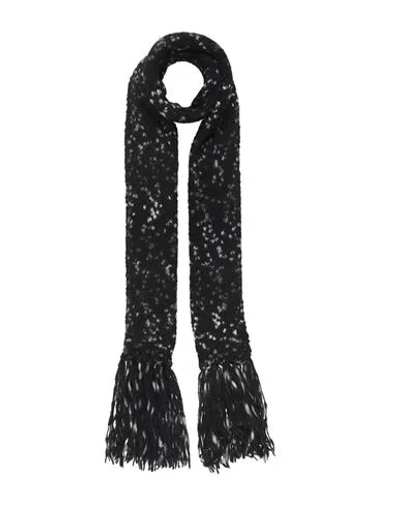 Carla G. Woman Scarf Black Size 6 Polyacrylic, Wool, Alpaca Wool, Polyamide