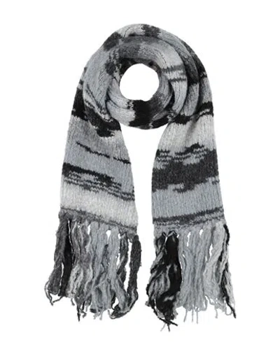 Carla G. Woman Scarf Grey Size 6 Wool, Polyester, Alpaca Wool, Polyamide