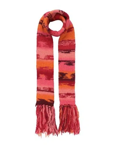 Carla G. Woman Scarf Orange Size 6 Wool, Polyester, Alpaca Wool, Polyamide In Multi