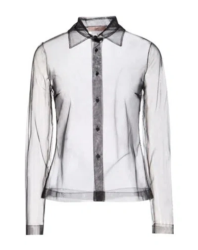 Carla G. Woman Shirt Black Size 8 Polyamide In Multi