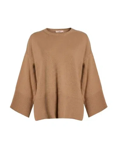 Carla G. Woman Sweater Beige Size 6 Polyacrylic, Alpaca Wool, Polyamide, Polyester In Brown