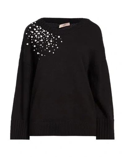 Carla G. Woman Sweater Black Size 6 Polyacrylic, Alpaca Wool, Polyamide, Polyester