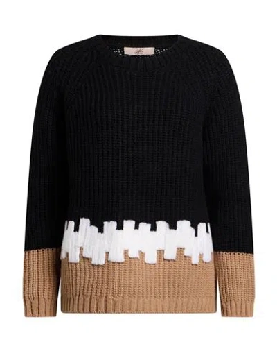 Carla G. Woman Sweater Black Size 6 Polyacrylic, Alpaca Wool, Polyamide, Polyester
