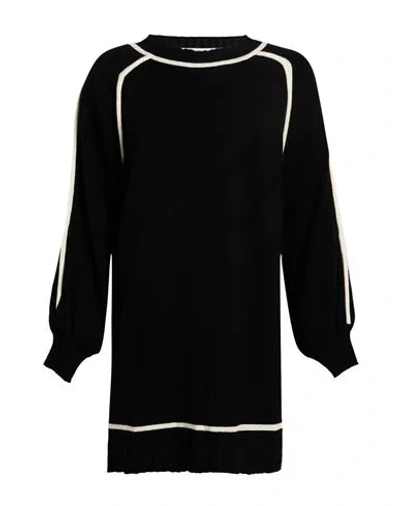 Carla G. Woman Sweater Black Size 6 Viscose, Polyester, Polyamide
