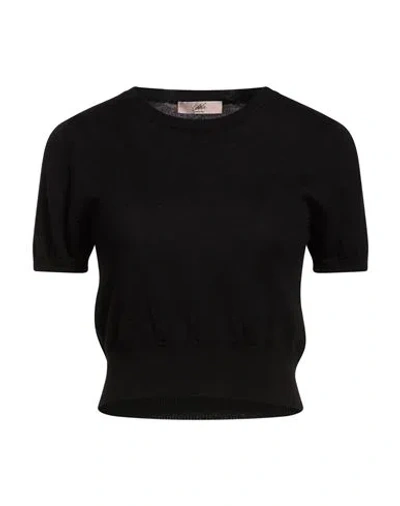 Carla G. Woman Sweater Black Size 8 Merino Wool