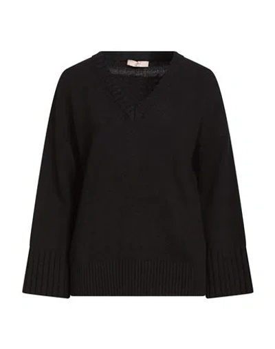 Carla G. Woman Sweater Black Size 8 Polyacrylic, Alpaca Wool, Polyamide, Polyester
