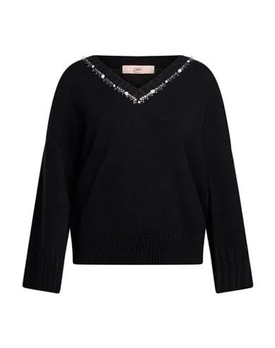 Carla G. Woman Sweater Black Size 8 Polyacrylic, Alpaca Wool, Polyamide, Polyester