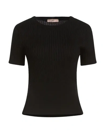 Carla G. Woman Sweater Black Size 8 Wool