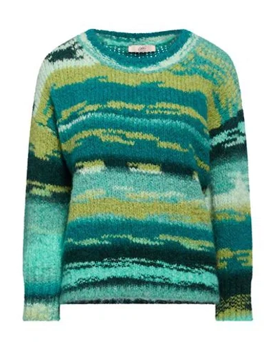 Carla G. Woman Sweater Emerald Green Size 6 Wool, Polyacrylic, Alpaca Wool, Polyamide