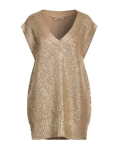Carla G. Woman Sweater Gold Size 8 Polyacrylic, Viscose, Wool, Alpaca Wool