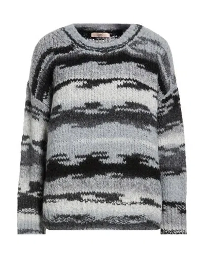 Carla G. Woman Sweater Grey Size 6 Wool, Polyacrylic, Alpaca Wool, Polyamide