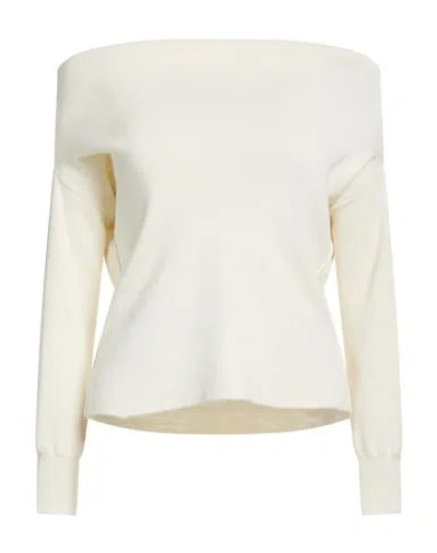 Carla G. Woman Sweater Ivory Size 6 Wool, Acrylic In Neutral