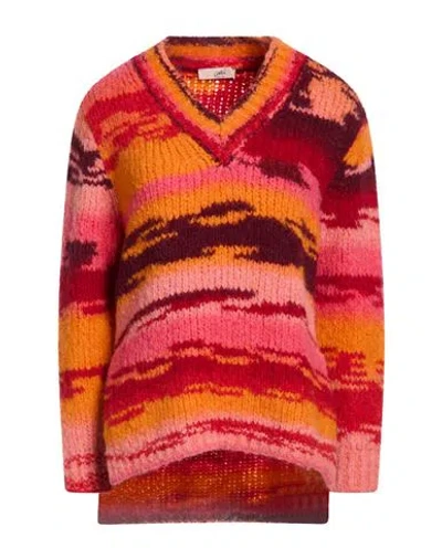 Carla G. Woman Sweater Orange Size 8 Wool, Polyacrylic, Alpaca Wool, Polyamide In Multi