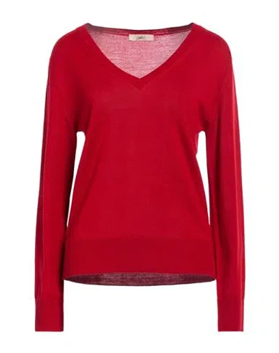 Carla G. Woman Sweater Red Size 6 Wool, Acrylic