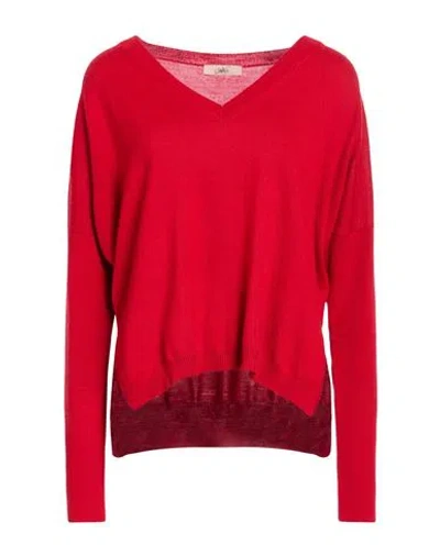 Carla G. Woman Sweater Red Size 8 Wool, Acrylic
