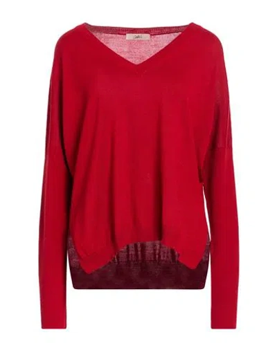 Carla G. Woman Sweater Red Size 8 Wool, Acrylic