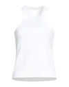 Carla G. Woman Tank Top White Size 8 Viscose, Polyester In White