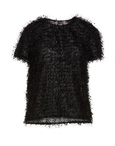Carla G. Woman Top Black Size 10 Polyester