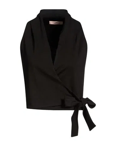 Carla G. Woman Top Black Size 10 Viscose, Polyamide, Elastane