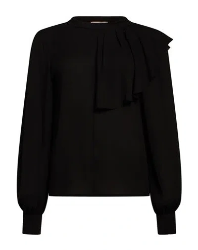 Carla G. Woman Top Black Size 4 Polyester