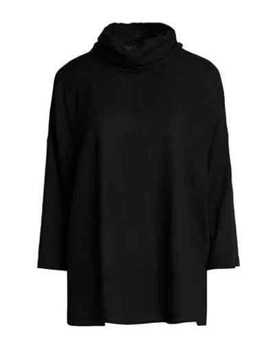 Carla G. Woman Top Black Size 4 Virgin Wool, Polyester, Viscose