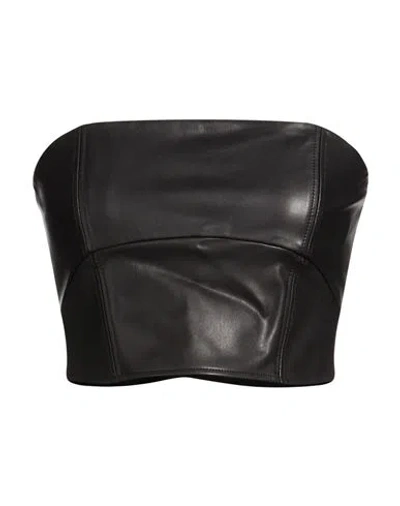 Carla G. Woman Top Black Size 6 Polyurethane