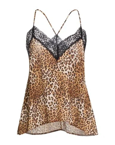 Carla G. Woman Top Camel Size 10 Viscose In Brown