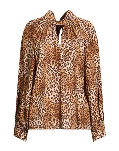 Carla G. Woman Top Camel Size 10 Viscose In Brown