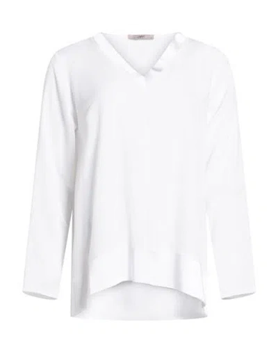 Carla G. Woman Top Off White Size 4 Acetate, Silk