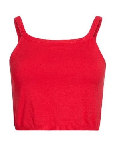 Carla G. Woman Top Red Size 6 Viscose, Polyester