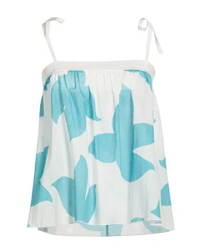 Carla G. Woman Top White Size 8 Cotton