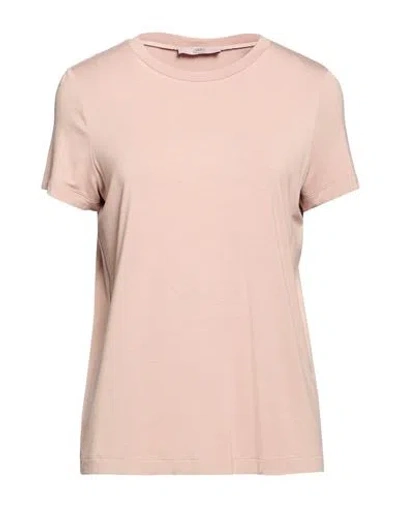 Carla G. Woman T-shirt Light Brown Size 10 Viscose, Elastane In Pink