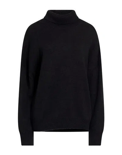 Carla G. Woman Turtleneck Black Size 8 Polyacrylic, Alpaca Wool, Polyamide, Polyester