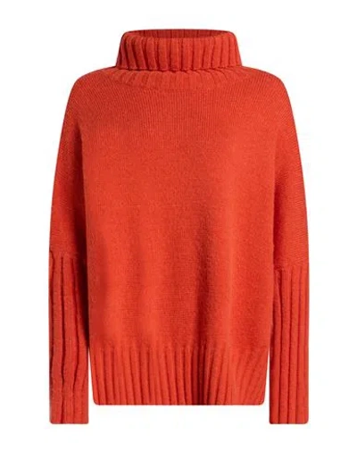 Carla G. Woman Turtleneck Orange Size 8 Polyacrylic, Alpaca Wool, Polyamide, Polyester