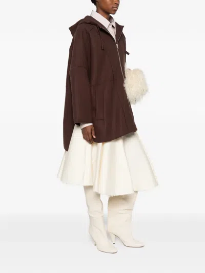 Carla G. Zip-fastening Jacket In Brown