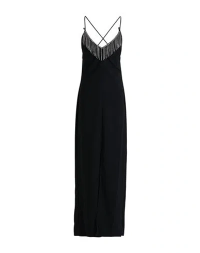 Carla G. Woman Maxi Dress Black Size 8 Acetate, Viscose, Elastane