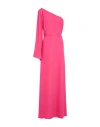 Carla Montanarini Luxe Woman Maxi Dress Fuchsia Size 12 Polyester In Pink