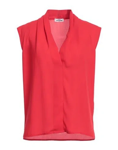 Carla Montanarini Woman Top Red Size 10 Polyester