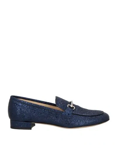 Carla Orti® Carla Orti Woman Loafers Blue Size 7.5 Leather