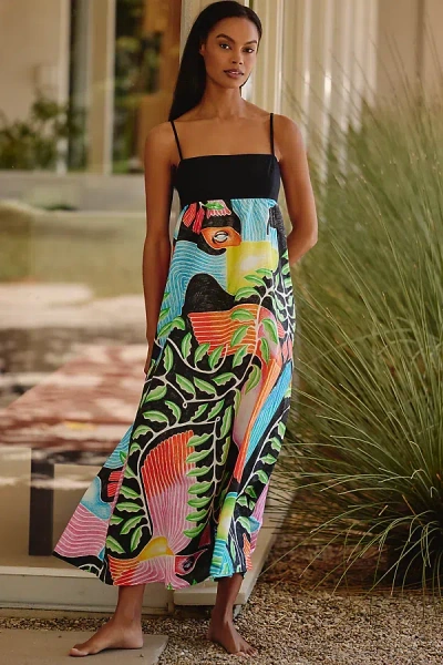 Carla Petelski Celandine X  Printed Cotton Midi Dress