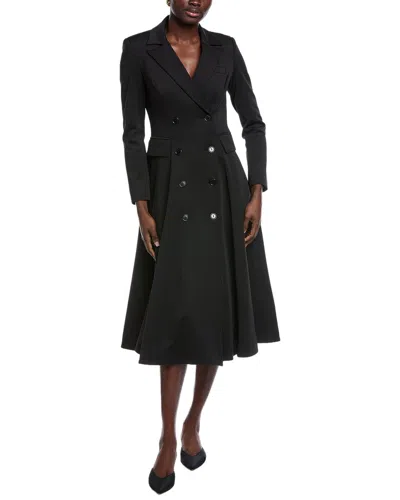 Carla Ruiz Double-breasted Coat Dress In Black