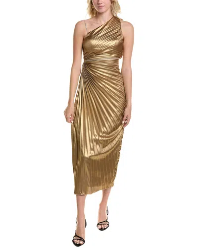 Carla Ruiz Midi Dress In Gold