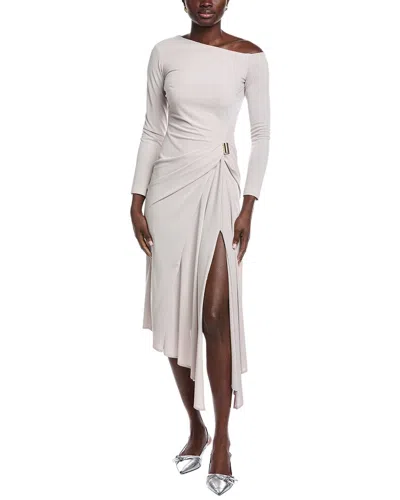 Carla Ruiz Ruched Midi Dress In Beige