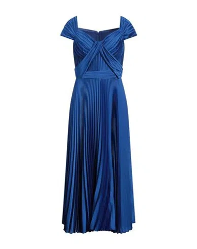 Carla Ruiz Woman Maxi Dress Bright Blue Size 10 Polyester, Elastane In Blue