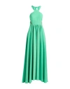 Carla Ruiz Woman Maxi Dress Green Size 8 Polyester