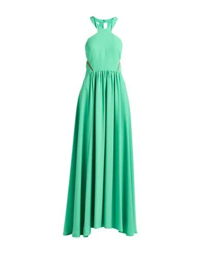 Carla Ruiz Woman Maxi Dress Green Size 8 Polyester